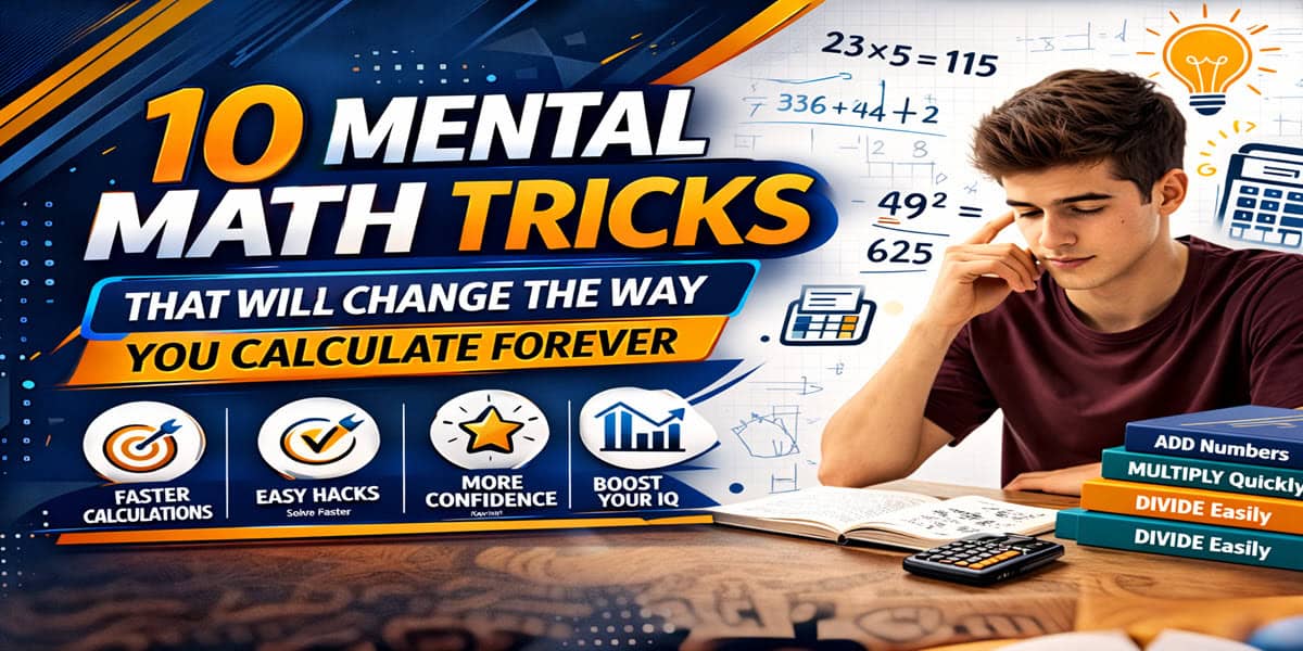 Mental math tricks and fast calculation methods for competitive exams