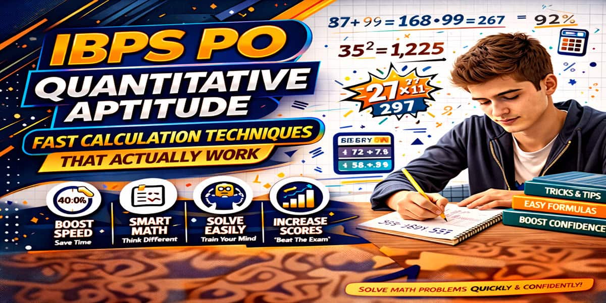 IBPS PO quantitative aptitude fast calculation techniques for bank exams