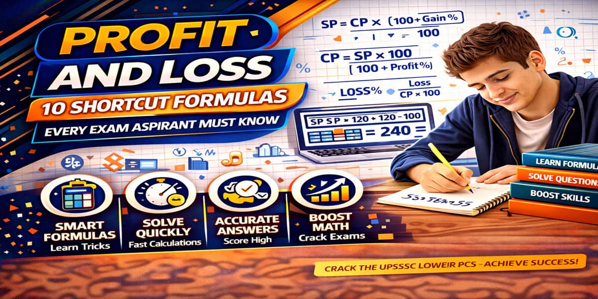 Profit and loss shortcut formulas for SSC CGL and bank exams