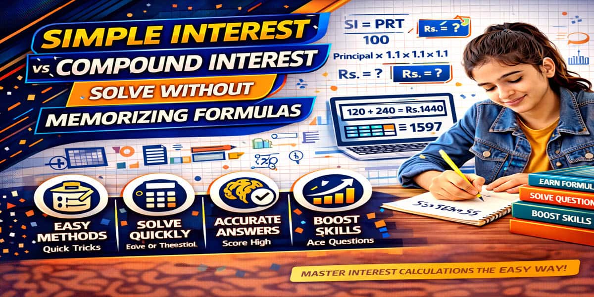 Simple interest and compound interest shortcuts without memorizing formulas