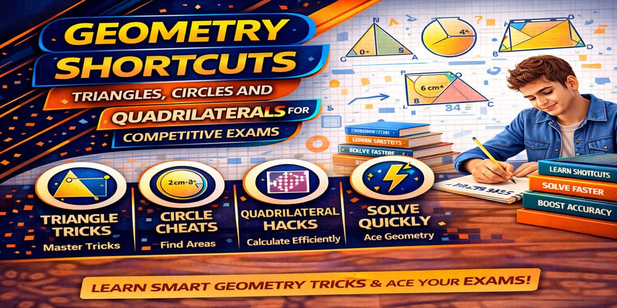 Geometry shortcuts for triangles circles and quadrilaterals in exams