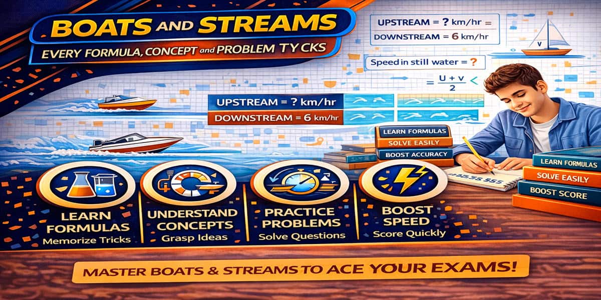 Boats and streams formula guide with upstream downstream shortcuts for exams