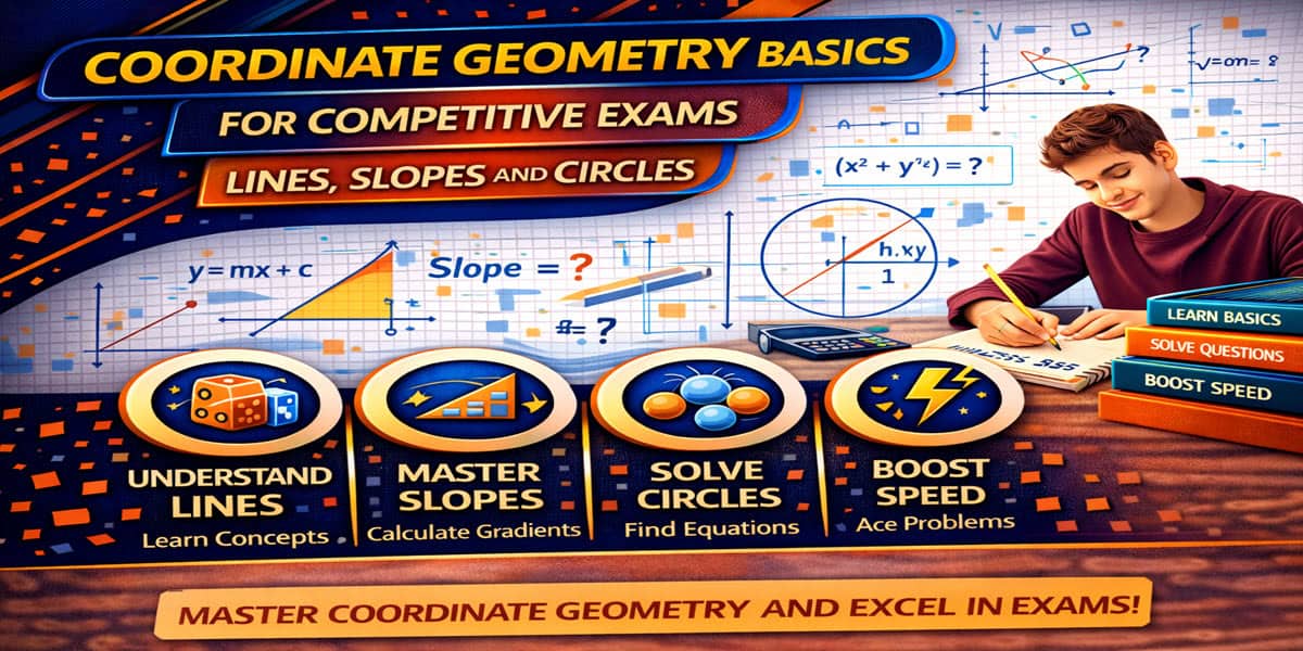 Coordinate geometry tricks for lines slopes and circles in competitive exams