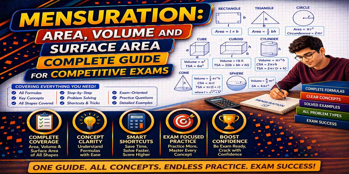 mensuration formulas competitive exams